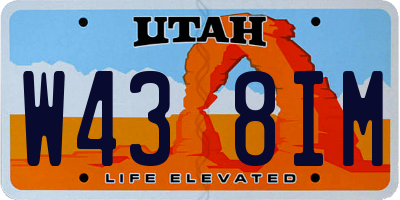 UT license plate W438IM