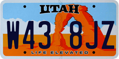 UT license plate W438JZ