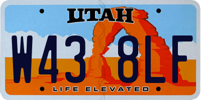 UT license plate W438LF