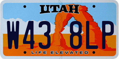 UT license plate W438LP