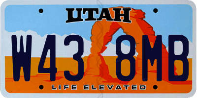 UT license plate W438MB