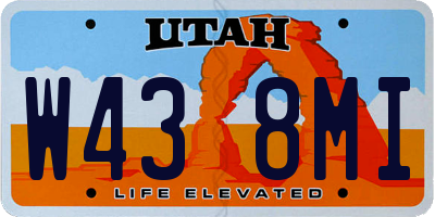 UT license plate W438MI