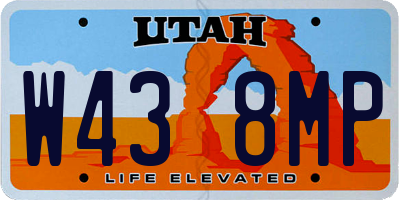 UT license plate W438MP