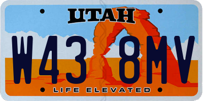 UT license plate W438MV