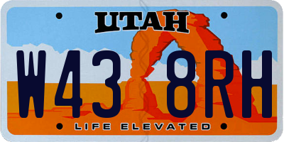 UT license plate W438RH