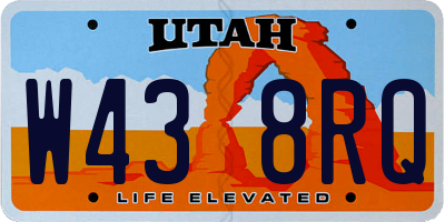 UT license plate W438RQ