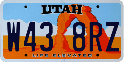 UT license plate W438RZ