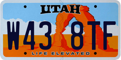 UT license plate W438TF