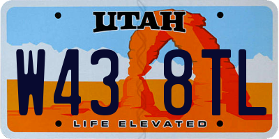 UT license plate W438TL
