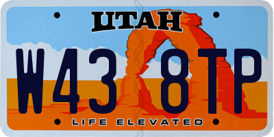 UT license plate W438TP