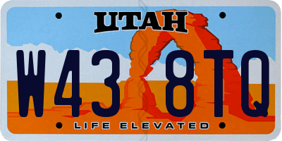 UT license plate W438TQ