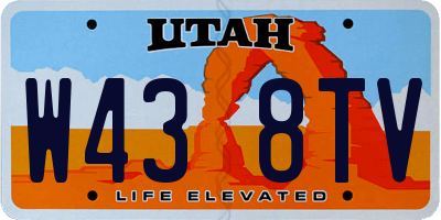 UT license plate W438TV