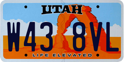 UT license plate W438VL