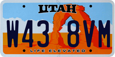UT license plate W438VM