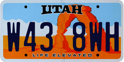 UT license plate W438WH