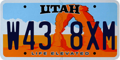 UT license plate W438XM