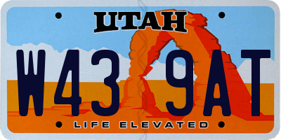 UT license plate W439AT