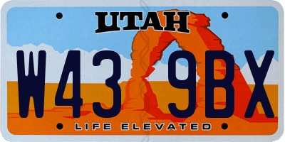 UT license plate W439BX