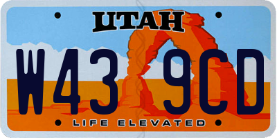 UT license plate W439CD