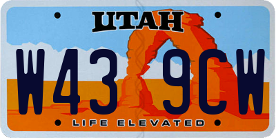 UT license plate W439CW