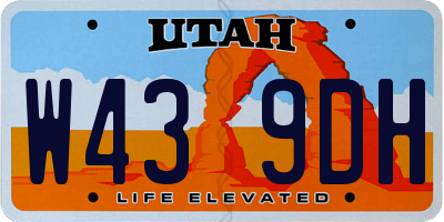 UT license plate W439DH
