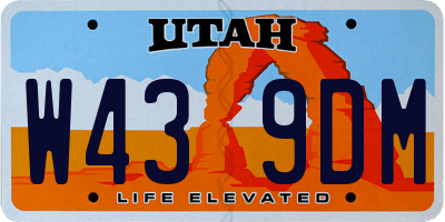 UT license plate W439DM
