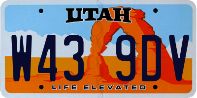 UT license plate W439DV