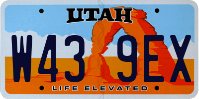 UT license plate W439EX