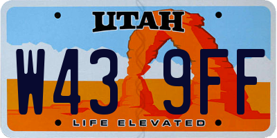 UT license plate W439FF