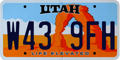 UT license plate W439FH
