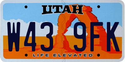 UT license plate W439FK