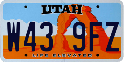 UT license plate W439FZ