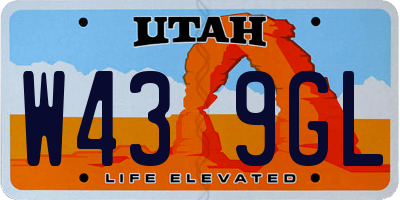 UT license plate W439GL