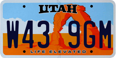 UT license plate W439GM