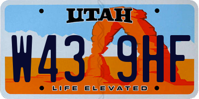 UT license plate W439HF