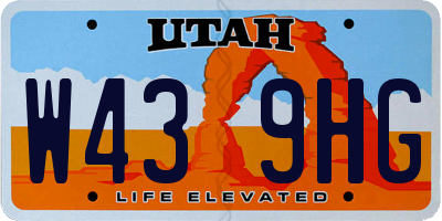 UT license plate W439HG