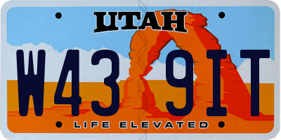 UT license plate W439IT