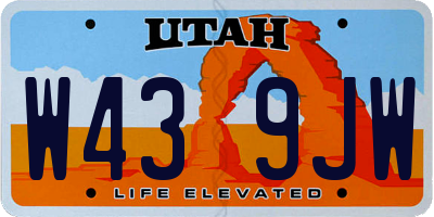 UT license plate W439JW