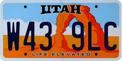 UT license plate W439LC