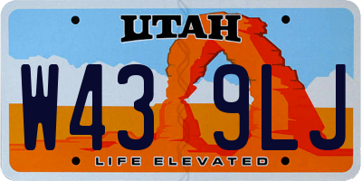 UT license plate W439LJ