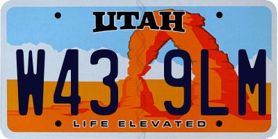 UT license plate W439LM