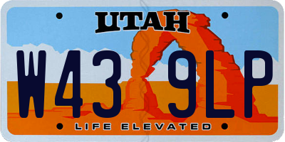 UT license plate W439LP