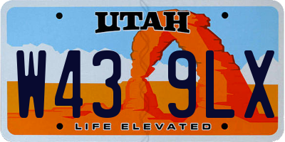 UT license plate W439LX