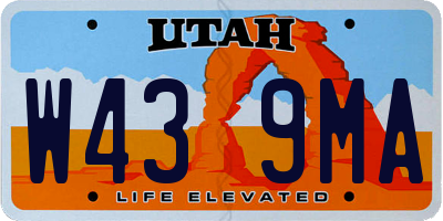 UT license plate W439MA