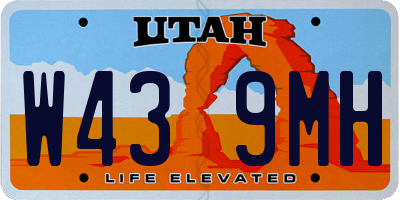 UT license plate W439MH