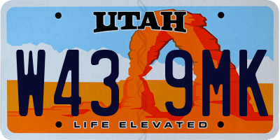 UT license plate W439MK
