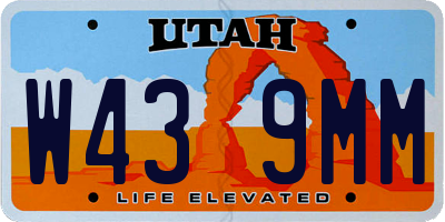 UT license plate W439MM