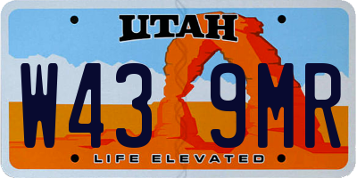 UT license plate W439MR