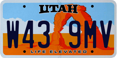 UT license plate W439MV