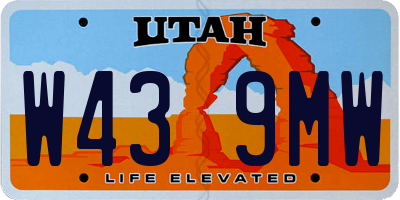 UT license plate W439MW